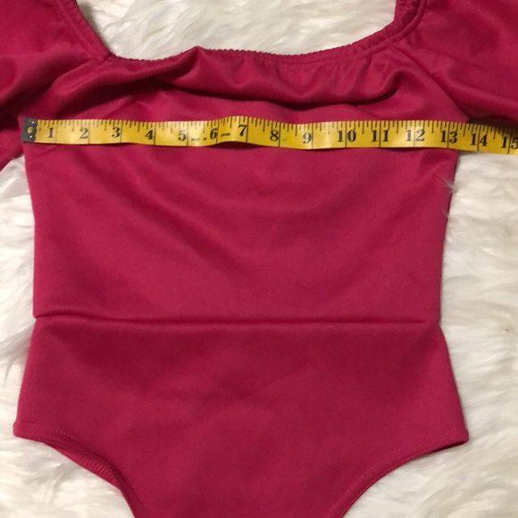 Boohoo tall puff sleeve body suit pink size 6 - Picture 3 of 7